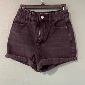 Zara Black Denim Mom shorts